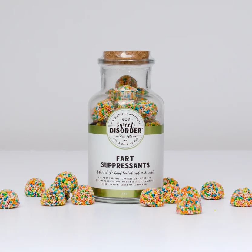 Fart Suppressants sherbet lolly jar by Sweet Disorder